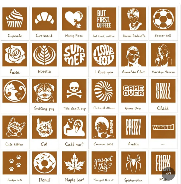 8 Art Stencils